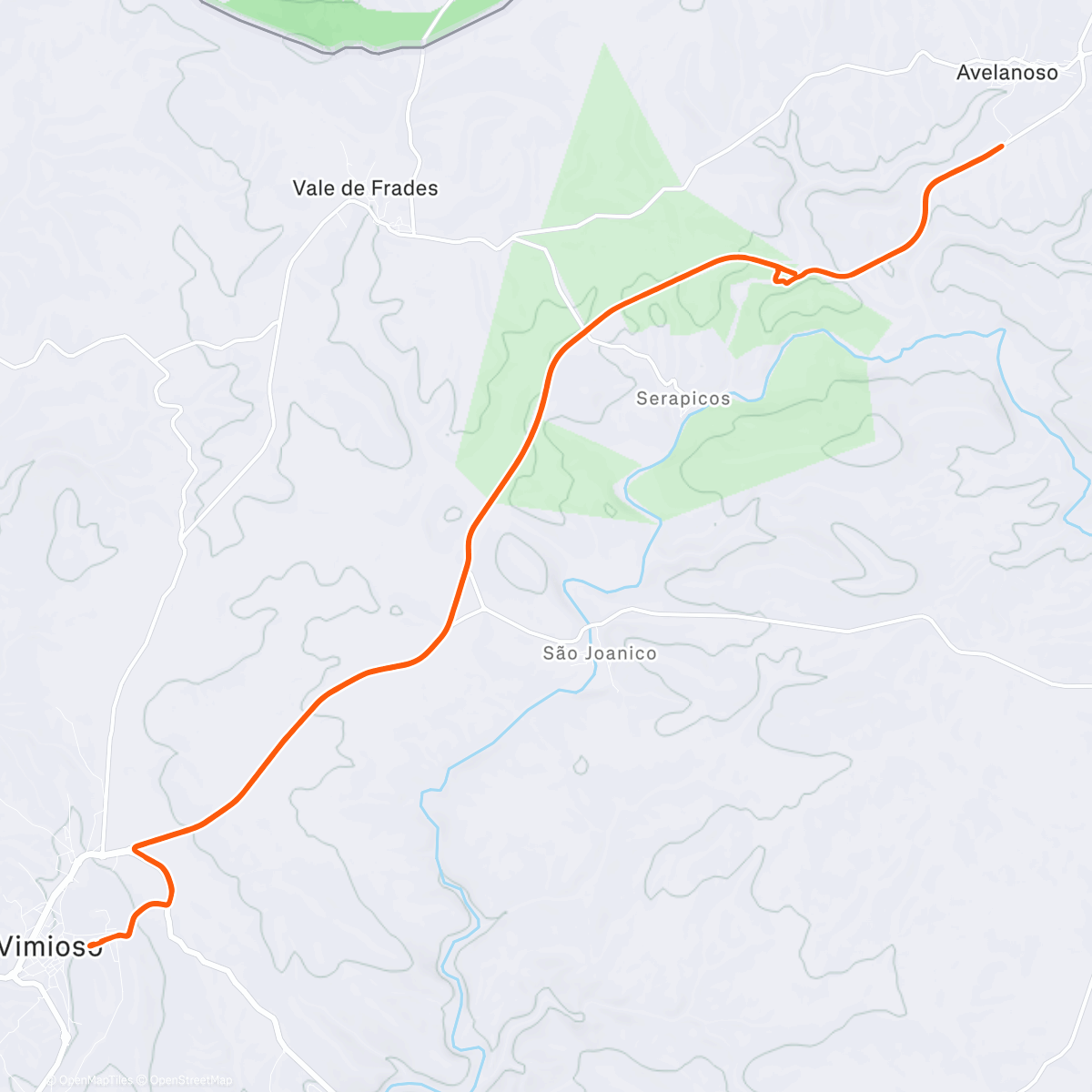 Map of the activity, Corrida matinal