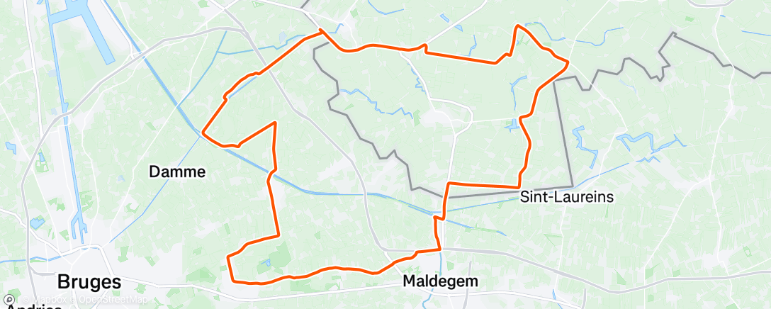 Map of the activity, Evening Ride