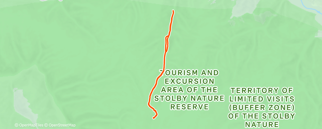 Map of the activity, Вечерний забег