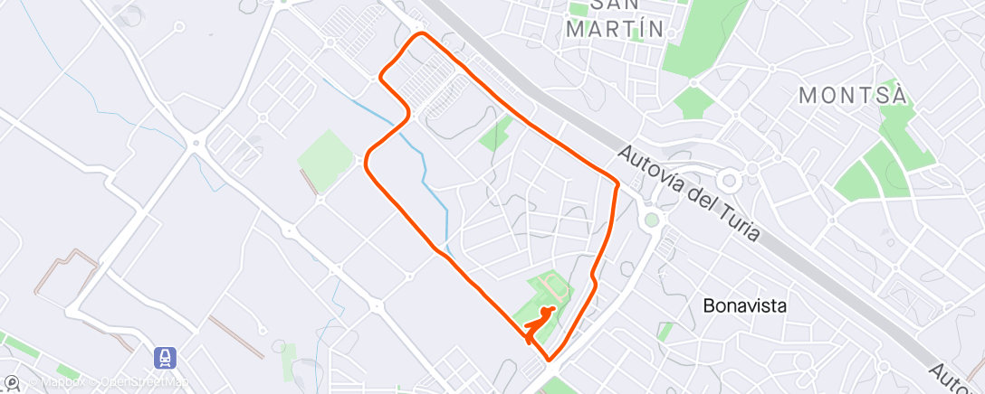 Mapa da atividade, Caminata de tarde
