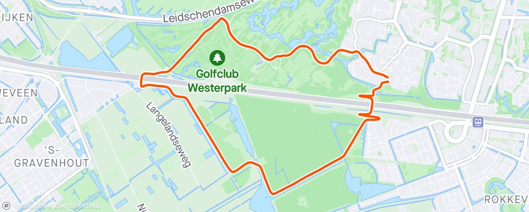 Map of the activity, Zoetermeer hardlopen