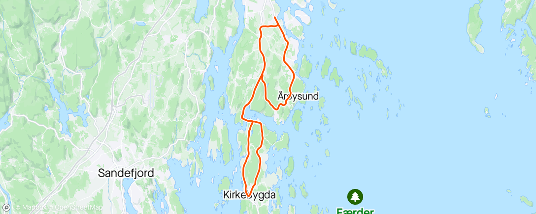 Map of the activity, Tjøme sentrum