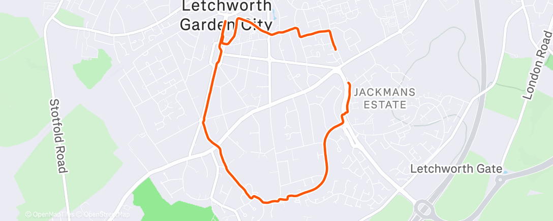 Map of the activity, Morning Run