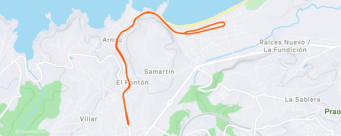 Карта физической активности (8 km de Castrillón)
