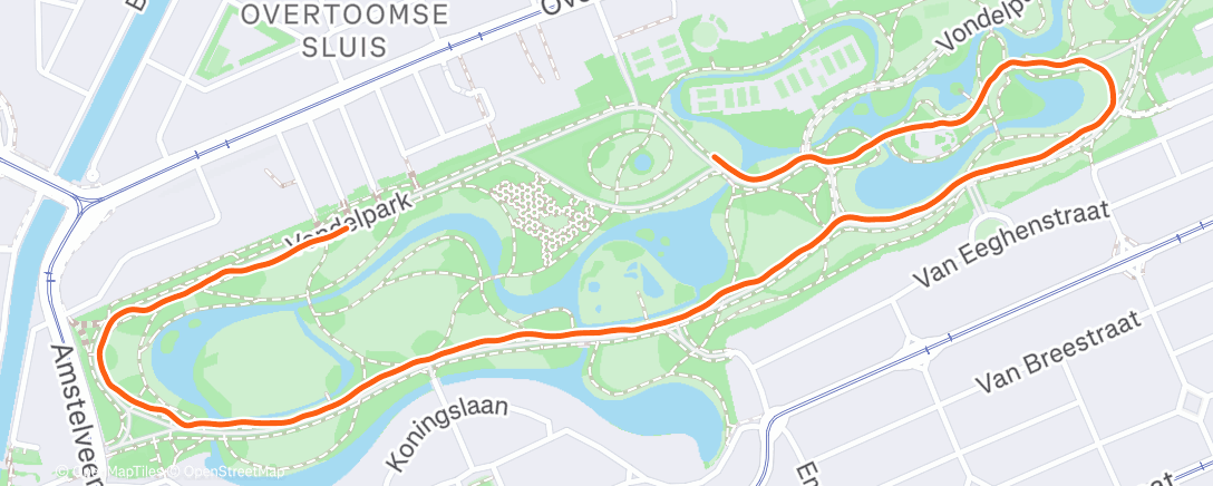 Map of the activity, Morning Run