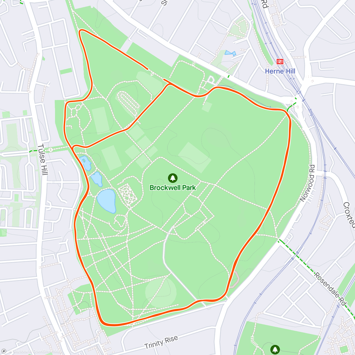 アクティビティ「Brockwell Parkrun III」の地図