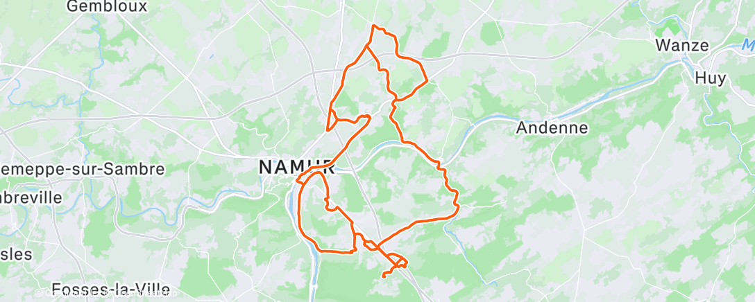 Map of the activity, Lunch Ride