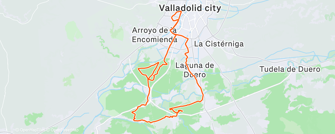 Map of the activity, Valladolid Senderos para aburrir