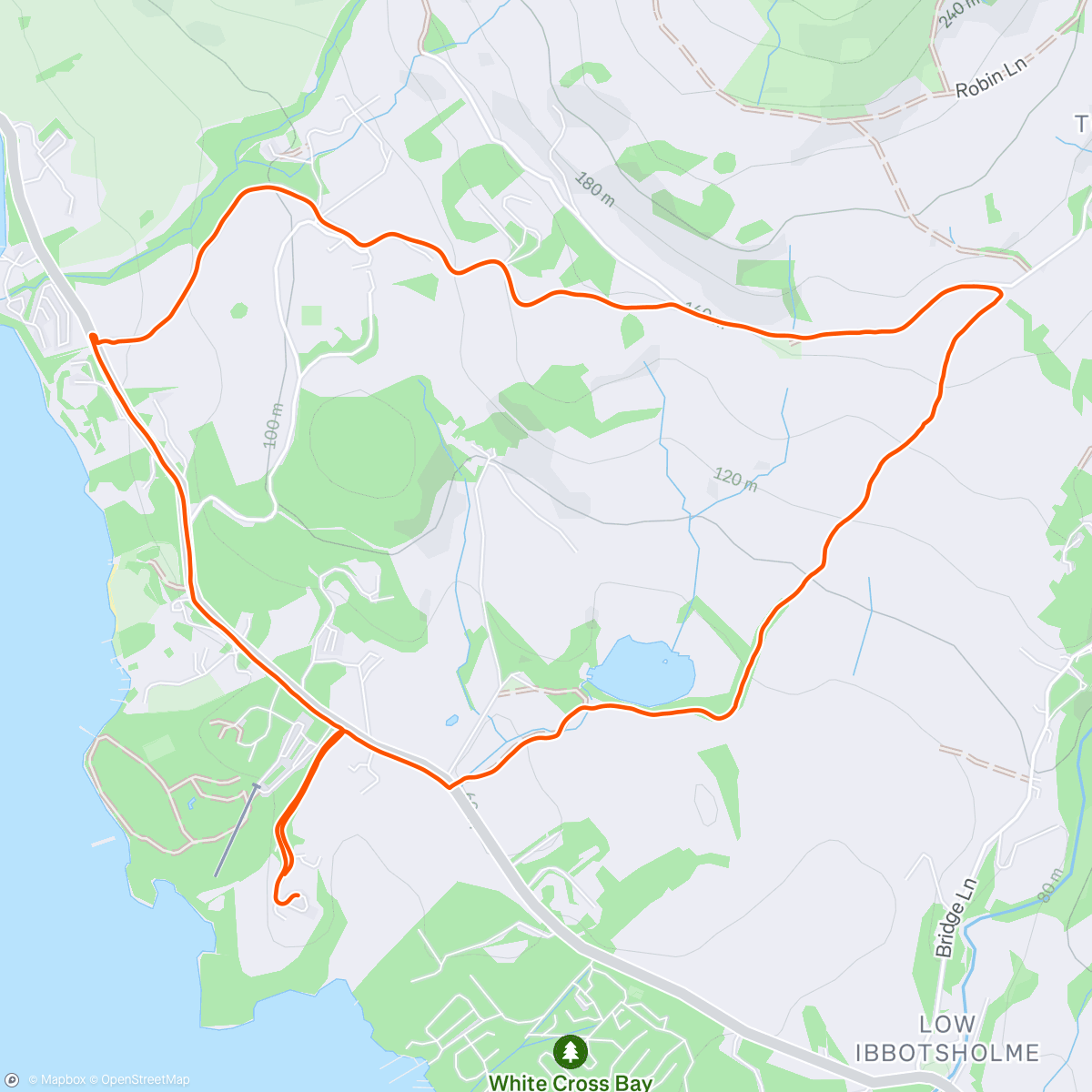 Map of the activity, Lake District run