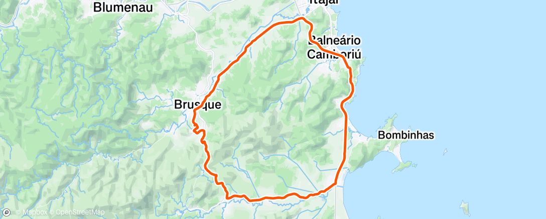 Map of the activity, Volta de Tijucas