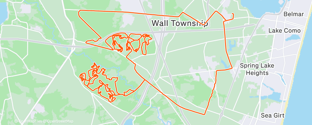 Map of the activity, Weekend ride