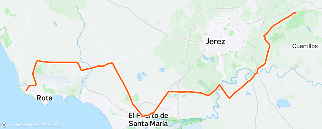 Map of the activity, Afternoon Ride