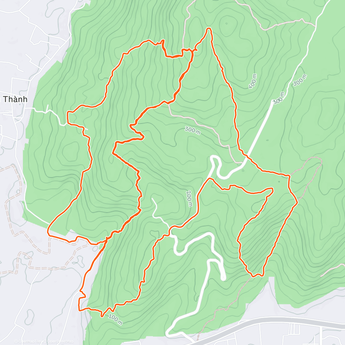 Map of the activity, Morning Trail Run