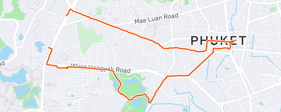 Map of the activity, Afternoon Walk