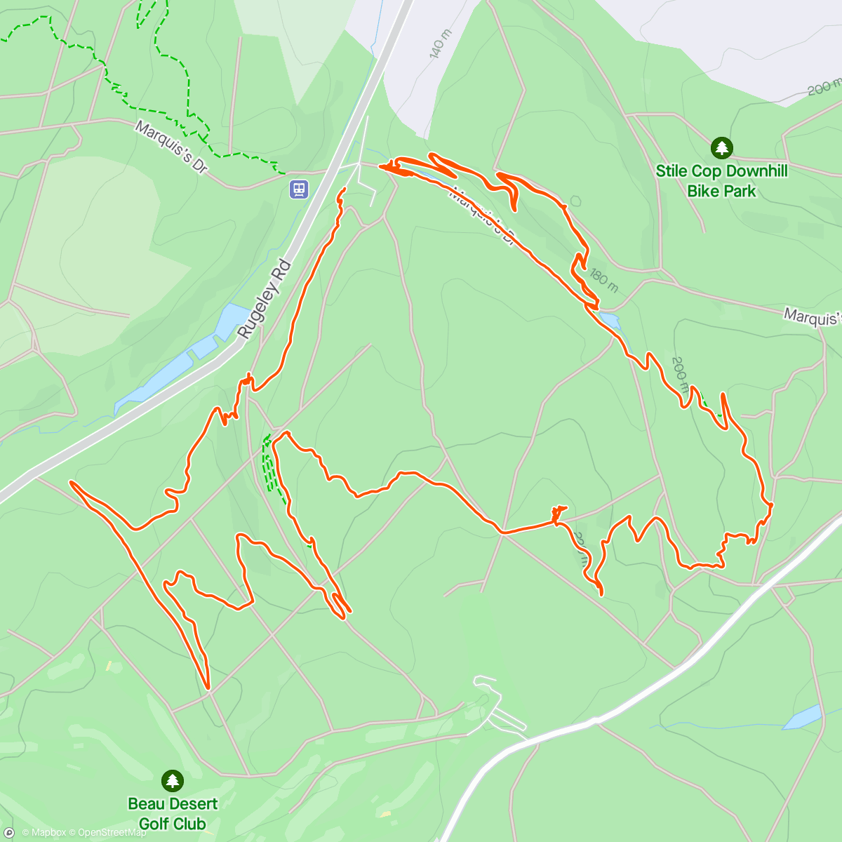 Map of the activity, Monkey trail