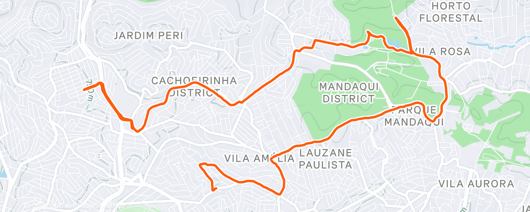 Карта физической активности (Corrida da tarde)