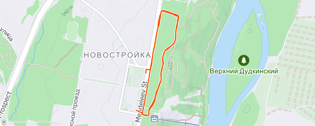 Map of the activity, Вечерний забег