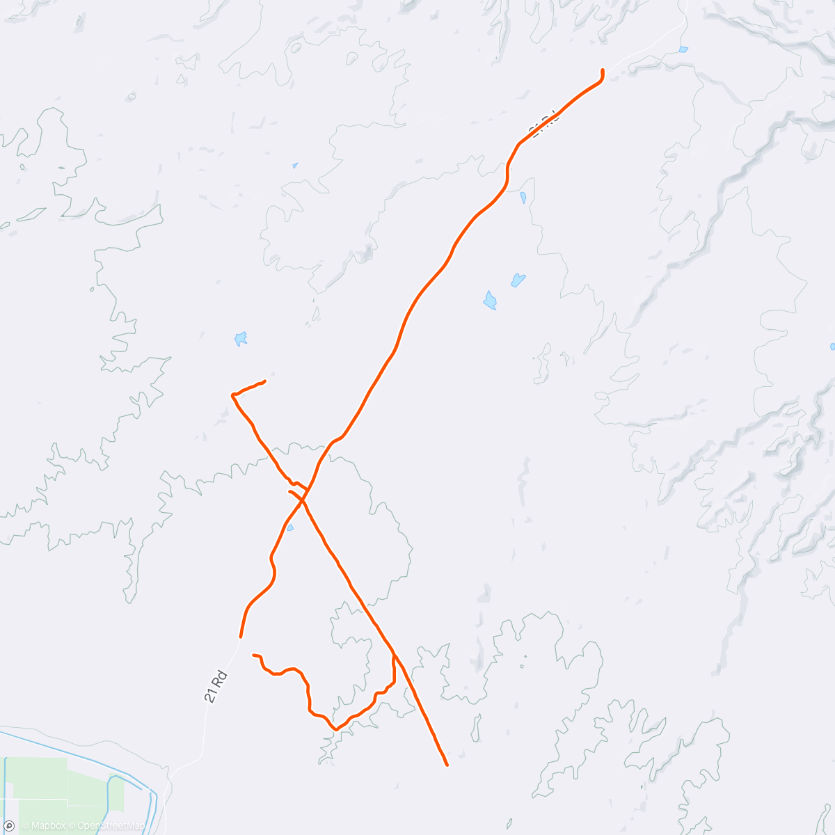 Map of the activity, Exploring around Road 21