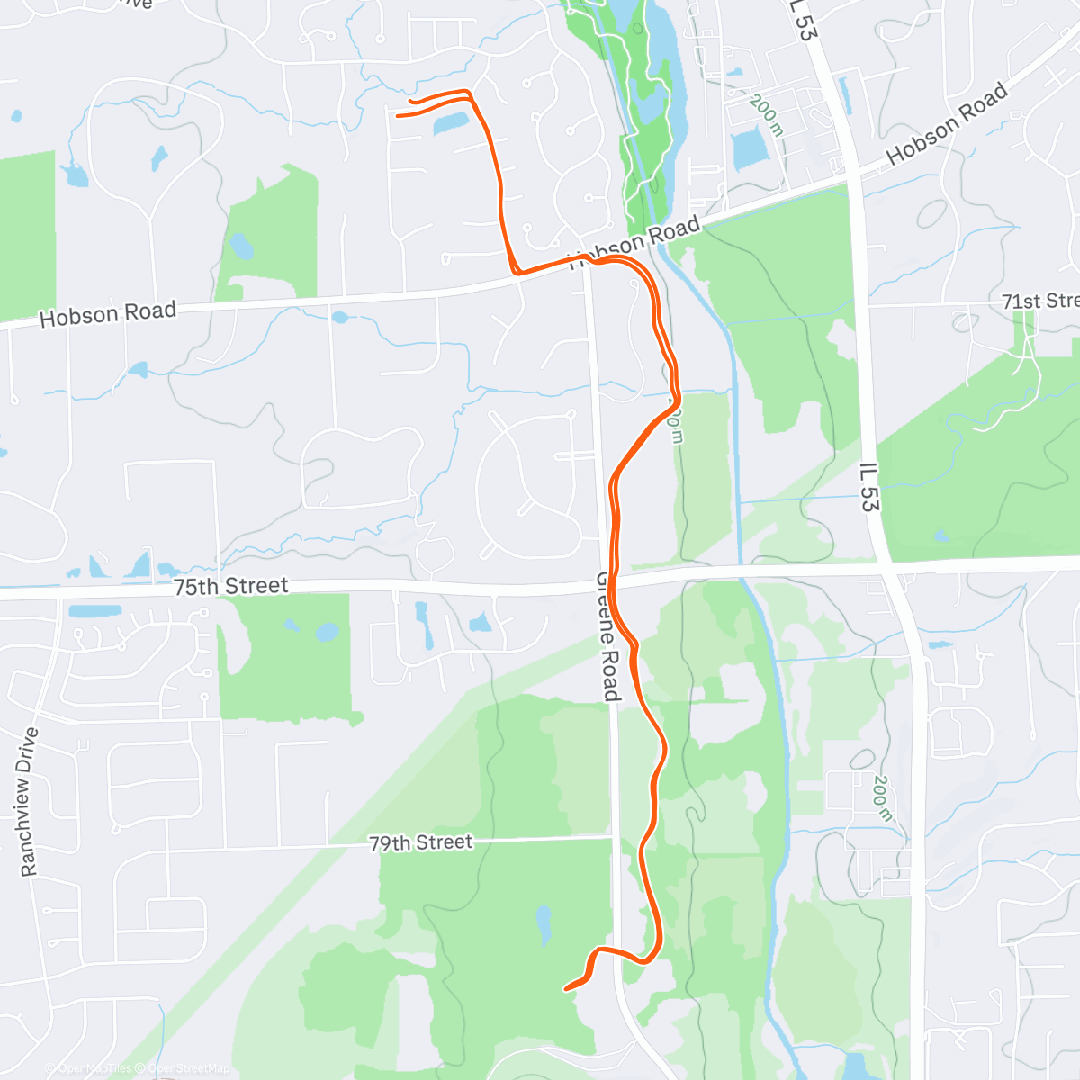 Карта физической активности (Easy trail)