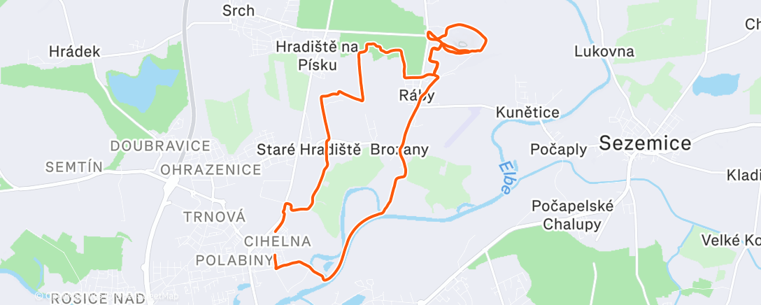 Map of the activity, Morning Mountain Bike Ride