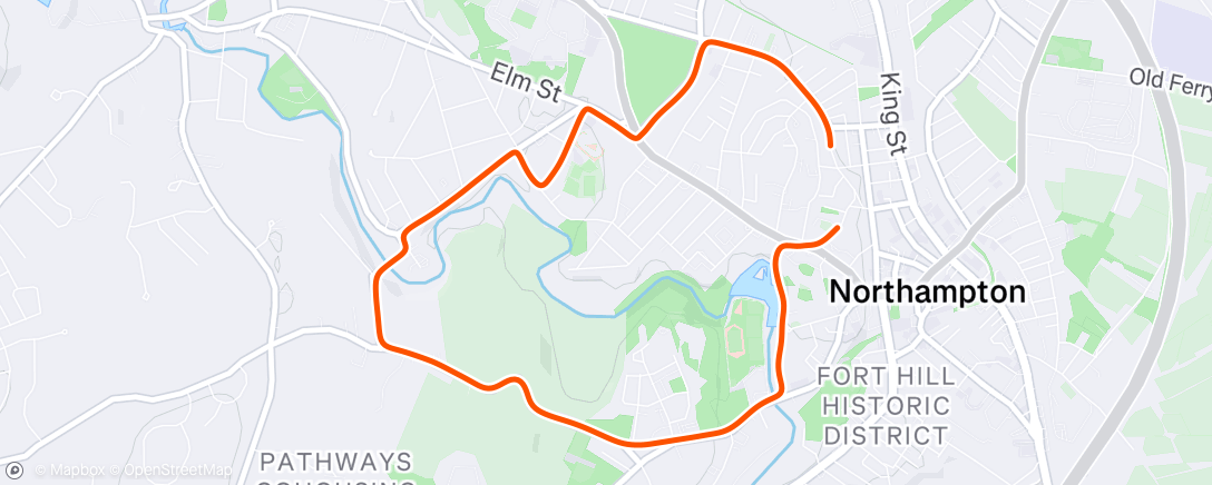 Map of the activity, Morning Run