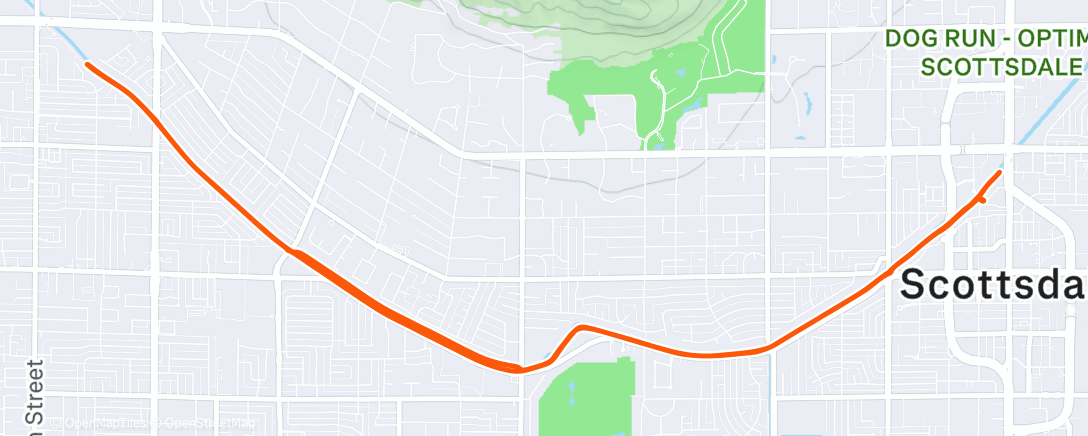 Map of the activity, Travel day ride