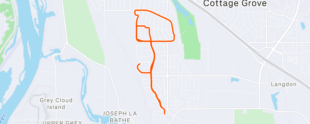 Map of the activity, Morning Run