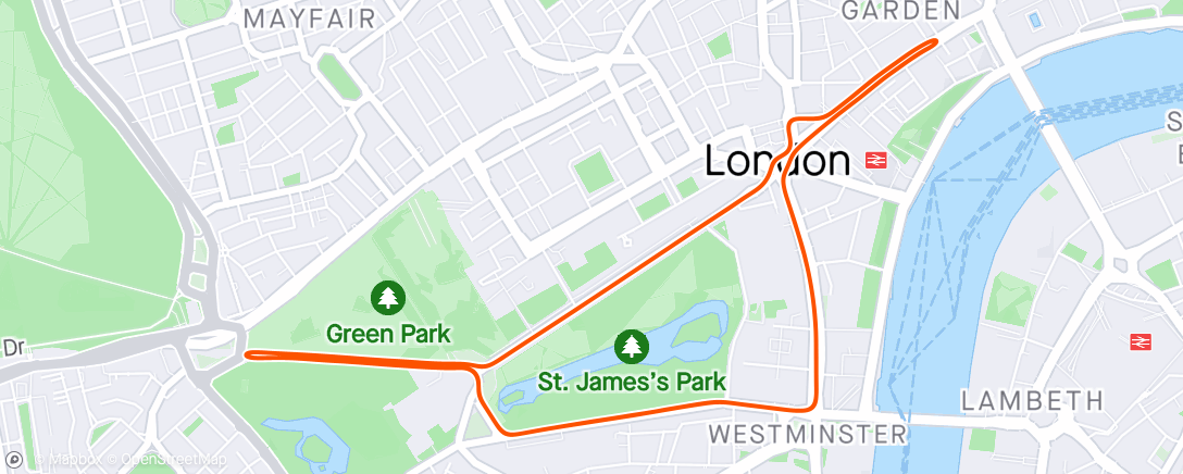 Map of the activity, Zwift - 5x4' in London