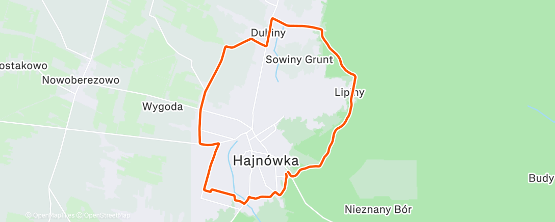 Map of the activity, Afternoon Ride