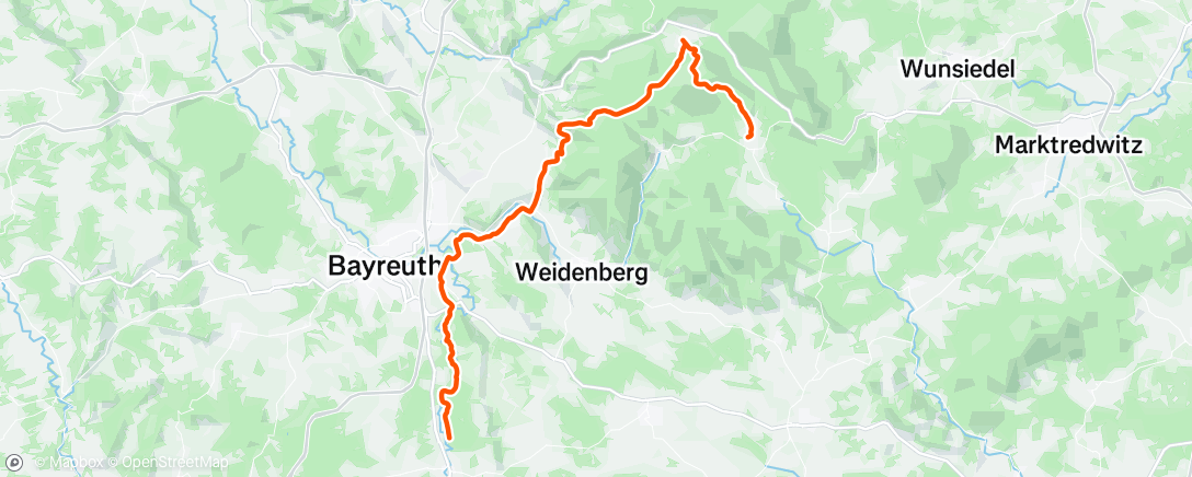 Map of the activity, Traillauf am Morgen