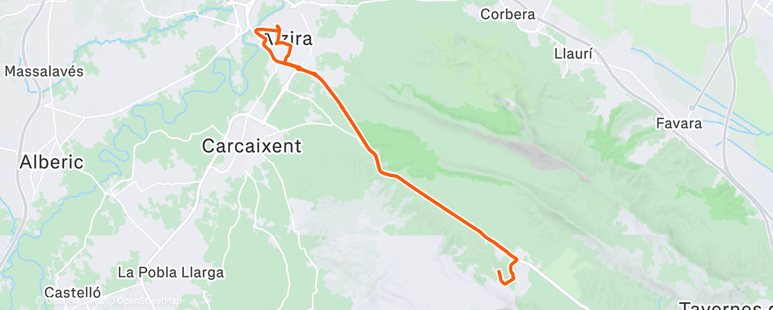 Map of the activity, Morning Ride