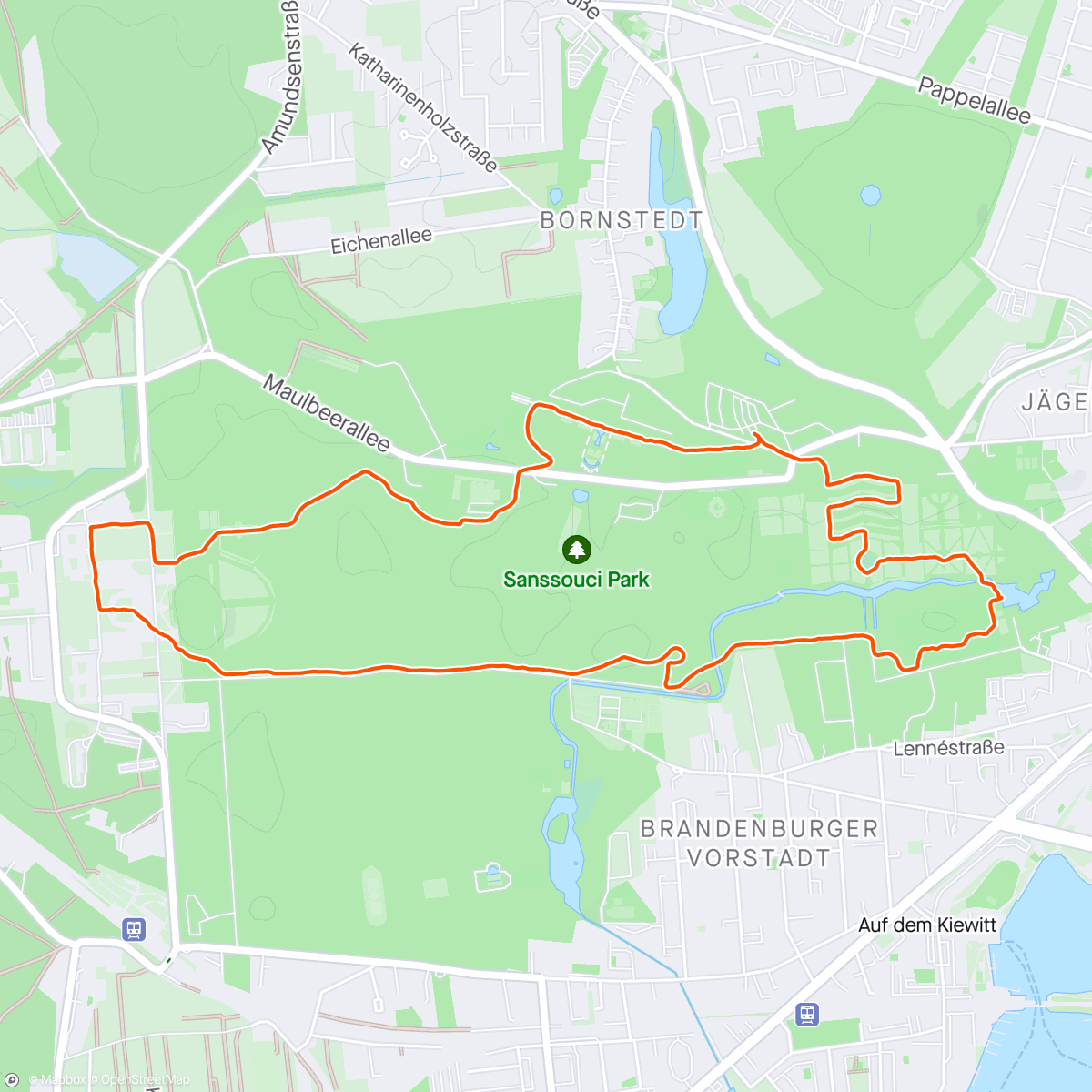 Map of the activity, Sanssouci