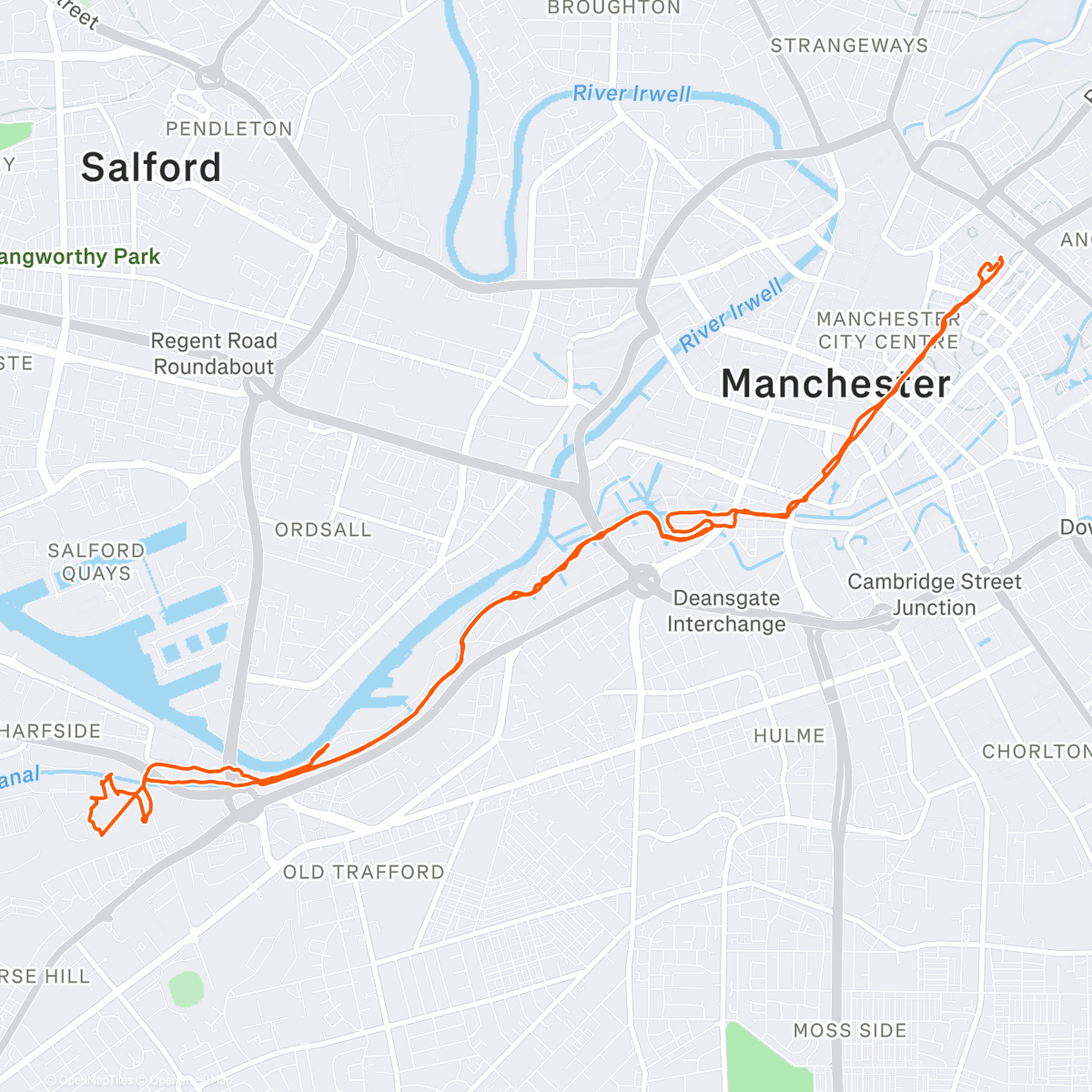 Map of the activity, Middagloop met Carool en Paul