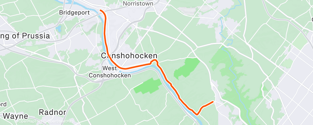 Map of the activity, Afternoon Ride