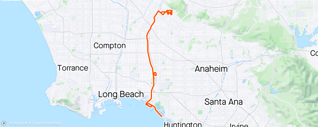 Map of the activity, A cold and windy ride to Sunset Beach with Roy, Winston, Jim, Tom and both Charlies