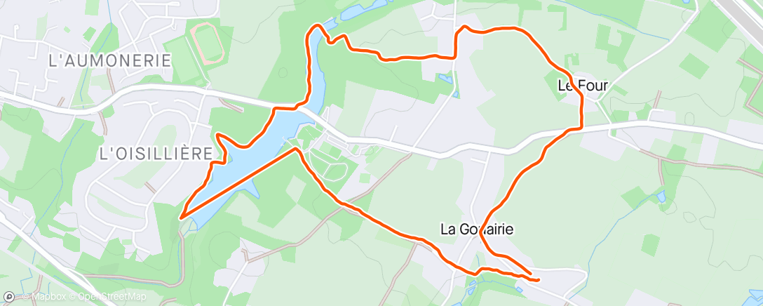 アクティビティ「Trail en soirée」の地図