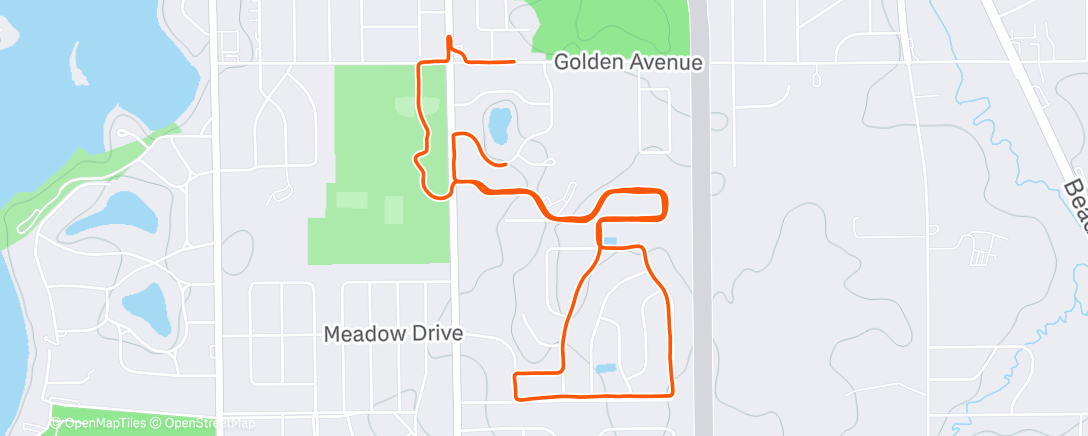 Map of the activity, Morning Run
