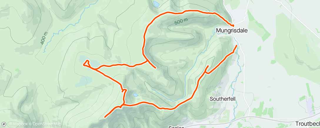 Map of the activity, Day of mostly getting on the wrong path 
⛰️Souther Fell ⛰️Blencathra ⛰️Mungrisdale Common ⛰️Bannerdale Crags ⛰️Bowscale Fell