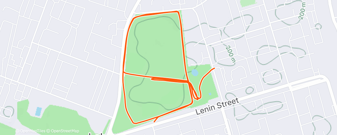 Map of the activity, Полуденный забег