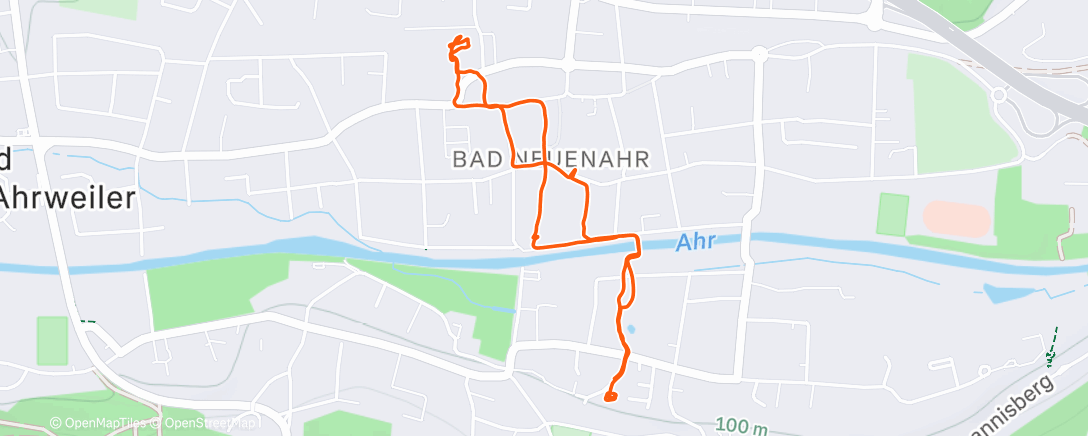 Map of the activity, Spaziergang am Nachmittag