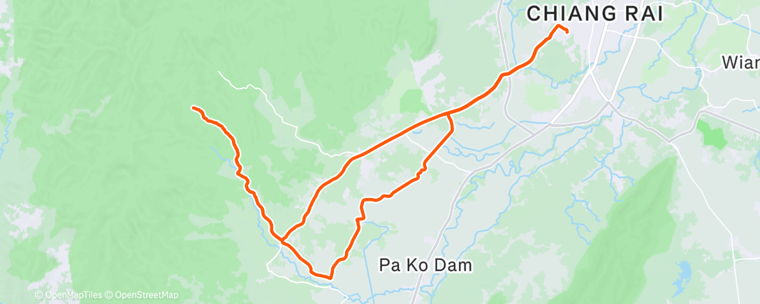 Map of the activity, Cyclisme