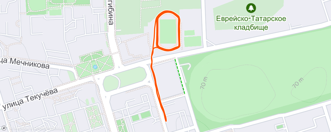 Mapa de la actividad (Evening Run)