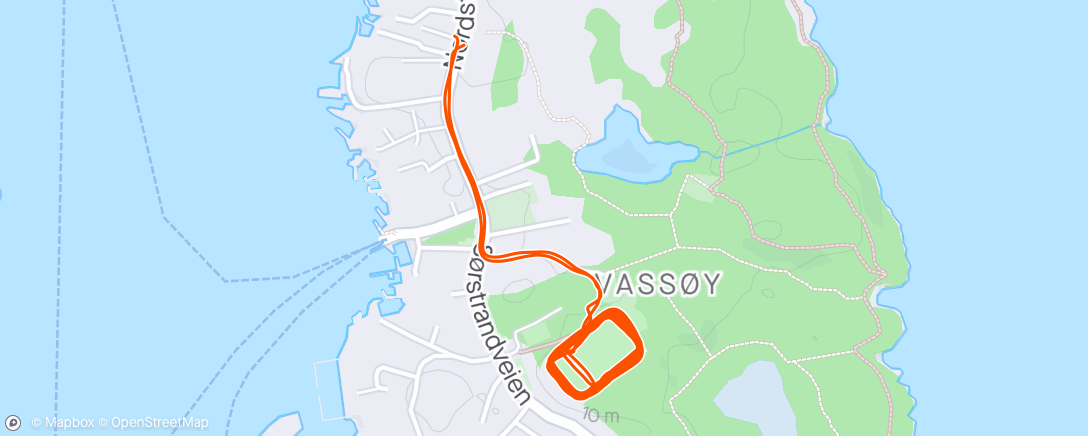 Mapa de la actividad (Intervaller med vassøy runners 😊)