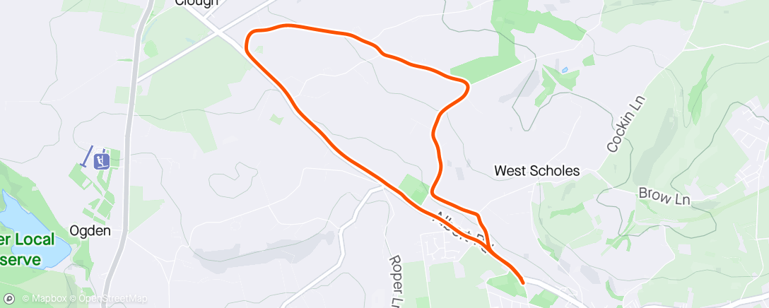 Map of the activity, Little Afternoon walk with the wife