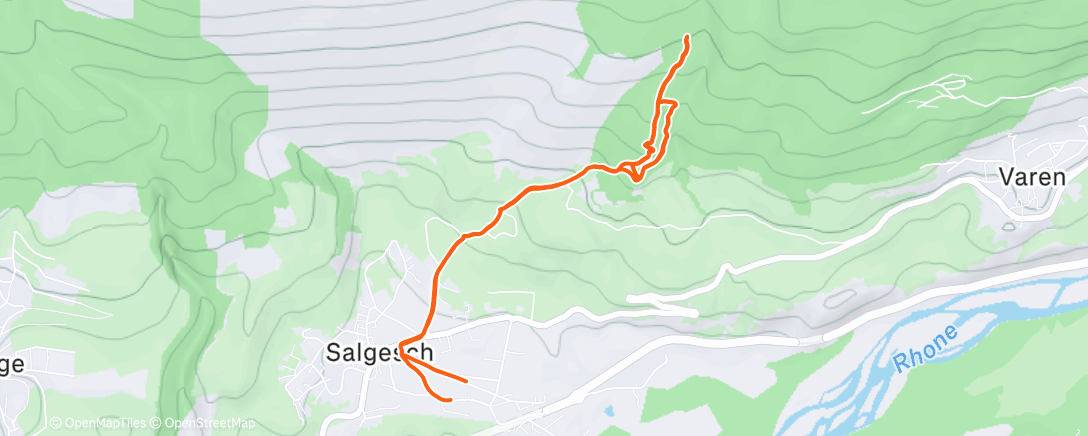 Map of the activity, Gulantschi 4x pole test