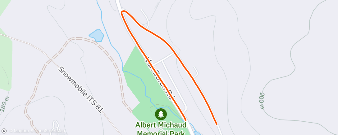 Map of the activity, Evening Run