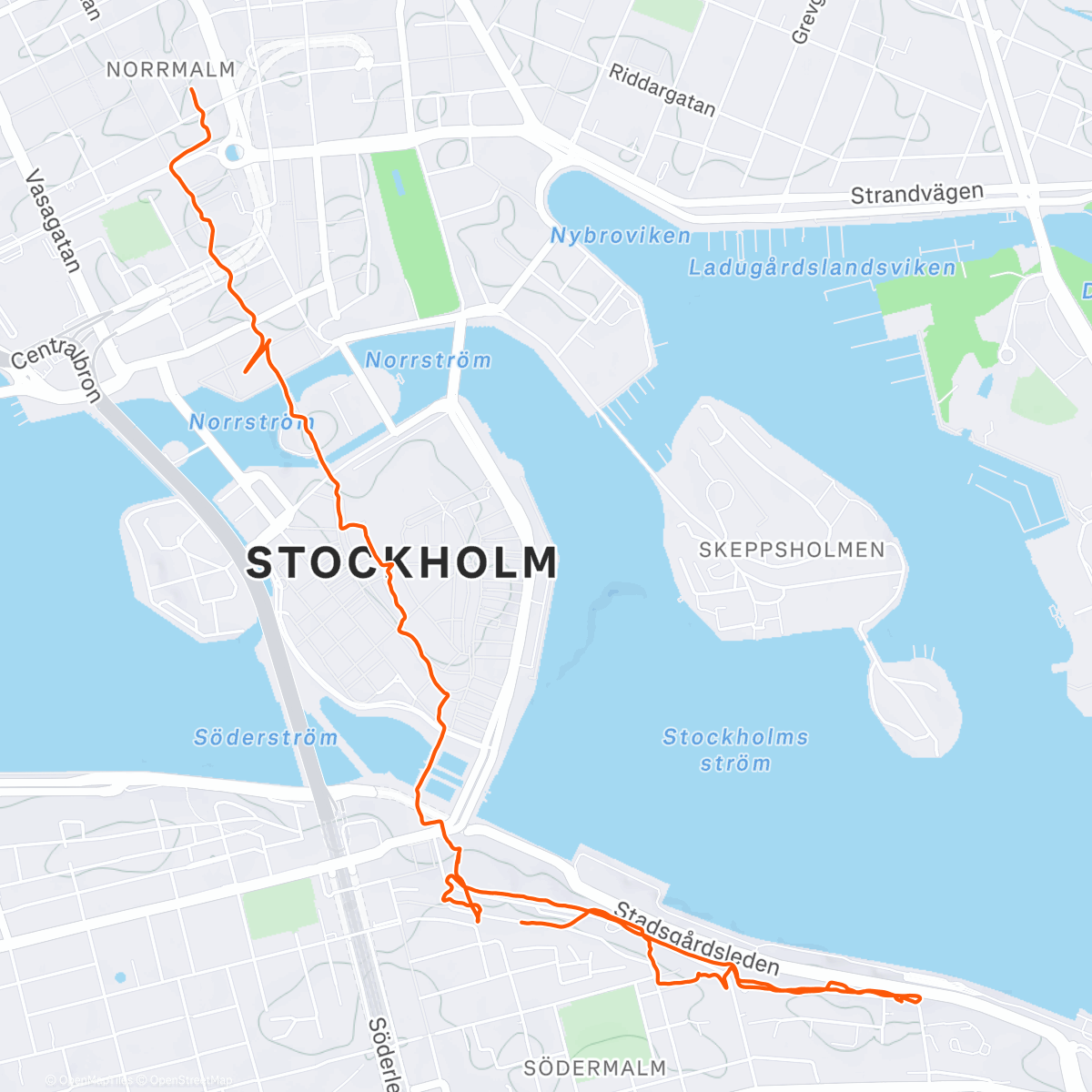 Map of the activity, Lunch Walk