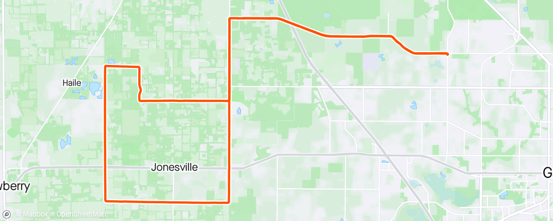 Map of the activity, Wednesday  Gainesville Road Cycling