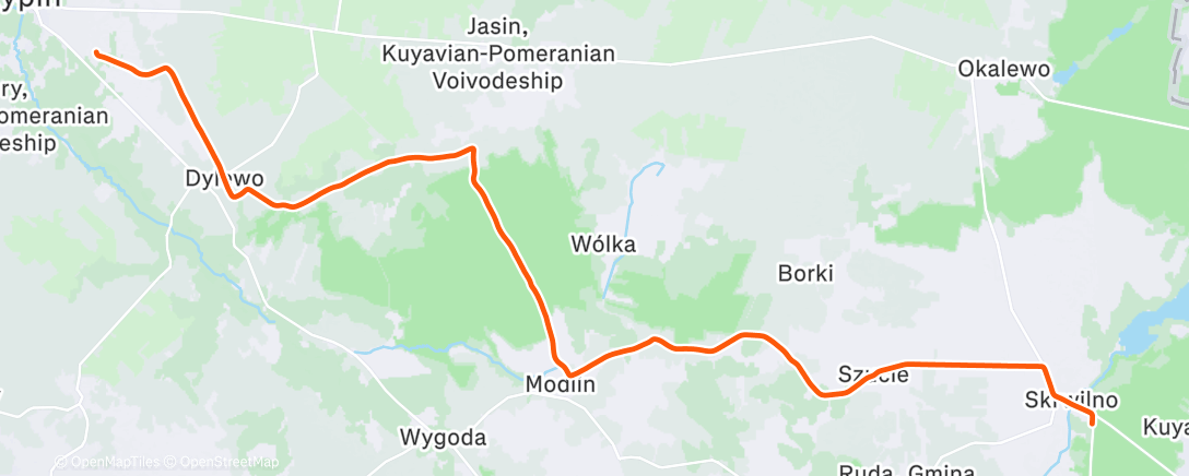 Map of the activity, Afternoon Ride