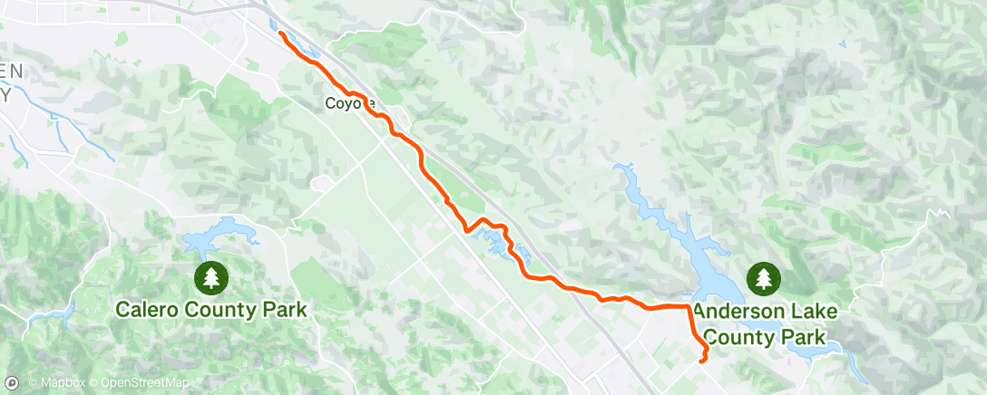 Map of the activity, Morning Ride